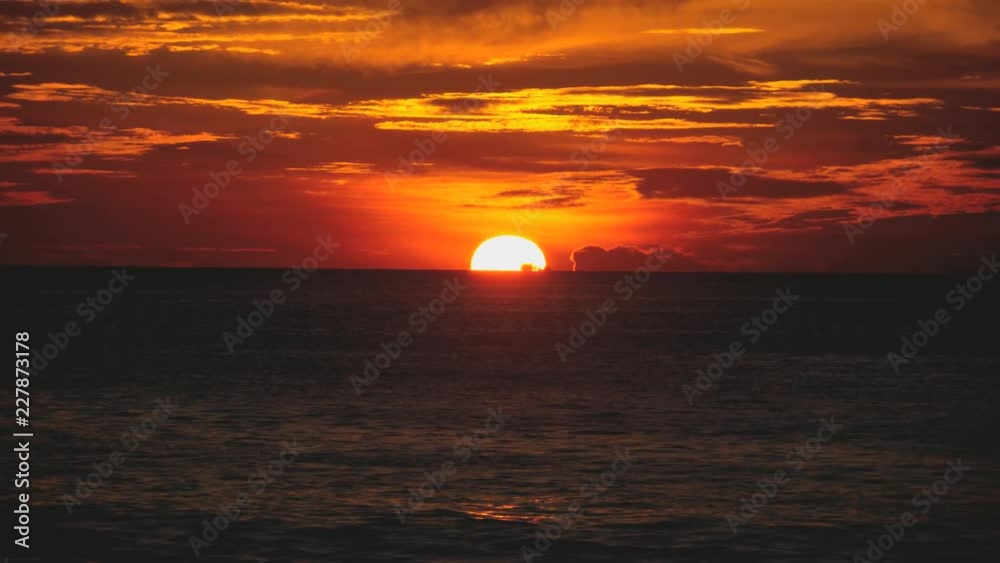 Red Sunset over ocean Red Sunset over ocean