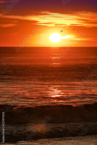 sunset over the sea