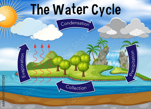 Foto Science of water cycle