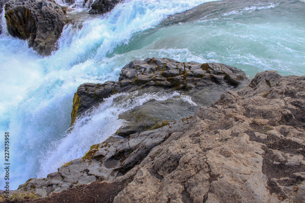 Godafoss waterfall in Iceland during the autumn Godafoss waterfall in Iceland during the autumn