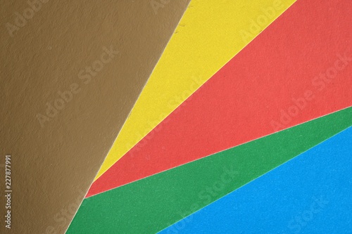 Background and texture of multicolored sheets of cardboard close up © Talulla