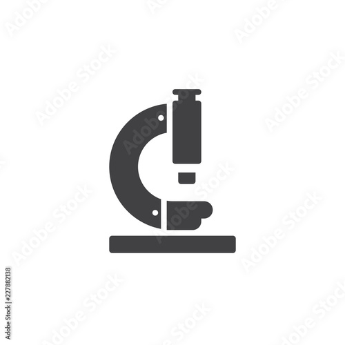 Microscope vector icon. filled flat sign for mobile concept and web design. Research simple solid icon. Science symbol, logo illustration. Pixel perfect vector graphics