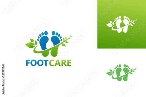 Foot Care Logo Template Design Vector, Emblem, Design Concept, Creative Symbol, Icon
