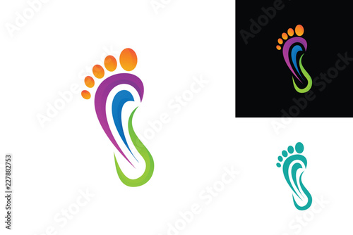 Foot Medical Logo Template Design Vector, Emblem, Design Concept, Creative Symbol, Icon