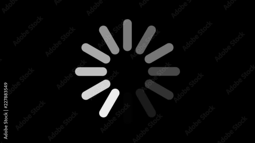 Moving progress loading circle bar. Abstract animation
