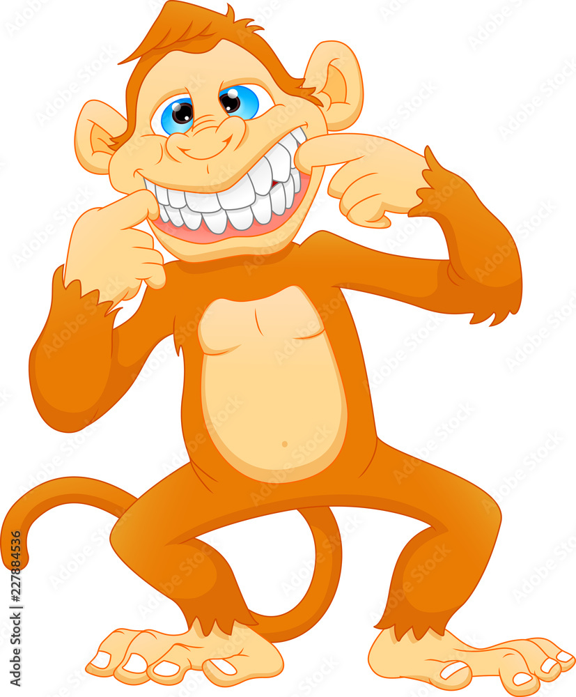 Fototapeta premium cute monkey cartoon