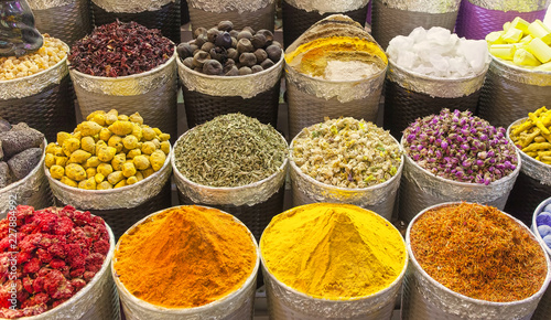 traditional spice market in...