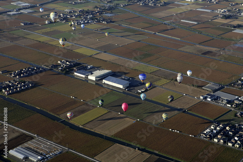 Hot air balloon in the sky