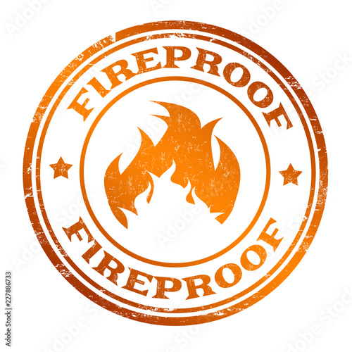 Fireproof sign or stamp photo