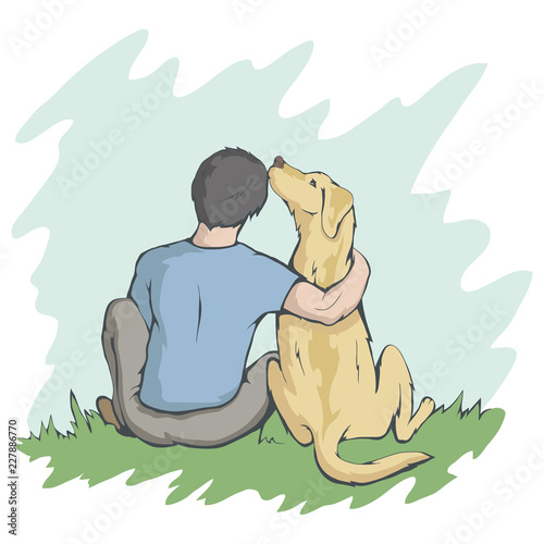 man with dog, dog friendship, man with pet