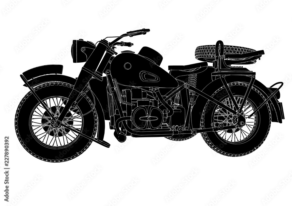 Fototapeta premium motocykl sylwetka wektor