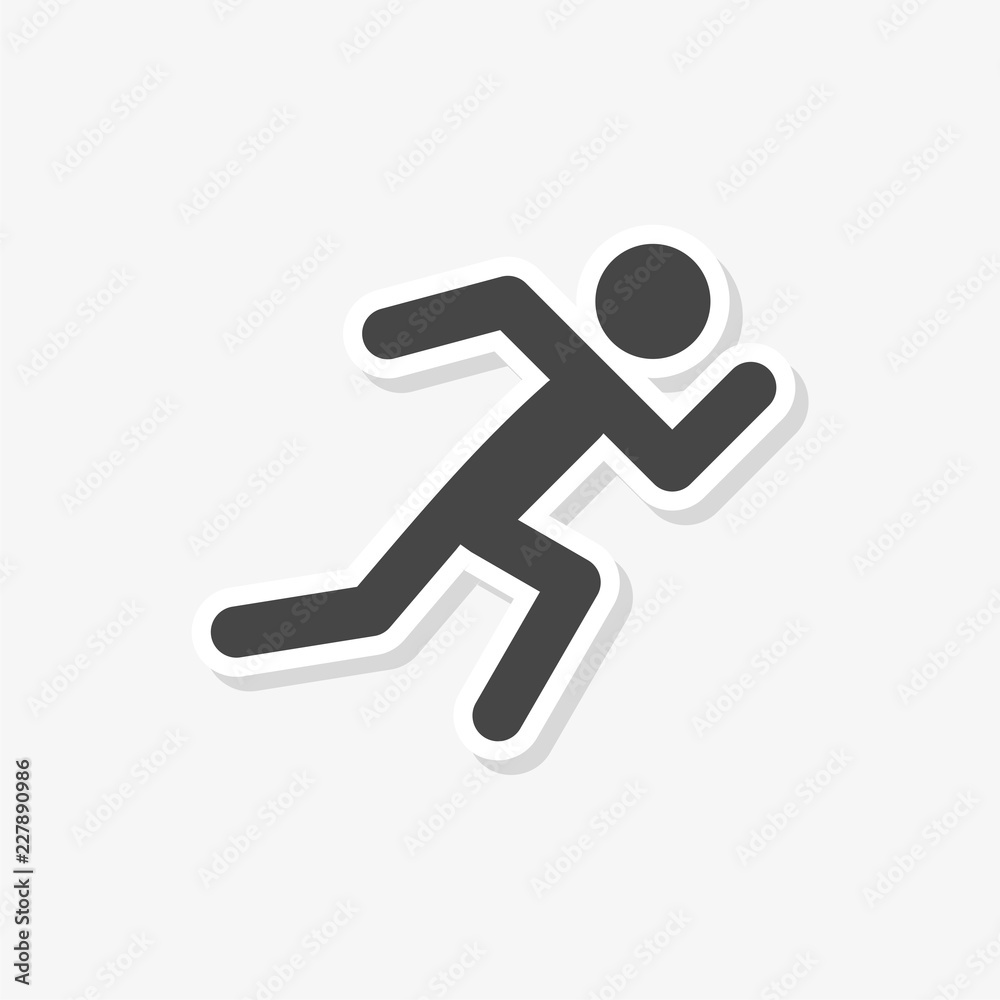 Let's run together, Running sticker Let's run together, Running sticker