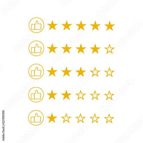Rating stars set