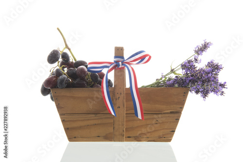 Fototapeta Naklejka Na Ścianę i Meble -  French bouquet Lavender an wine grapes