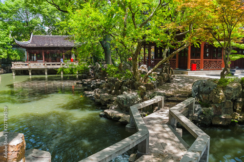 Photography Yuyuan garden (Garden of Happiness) in center of Shanghai China