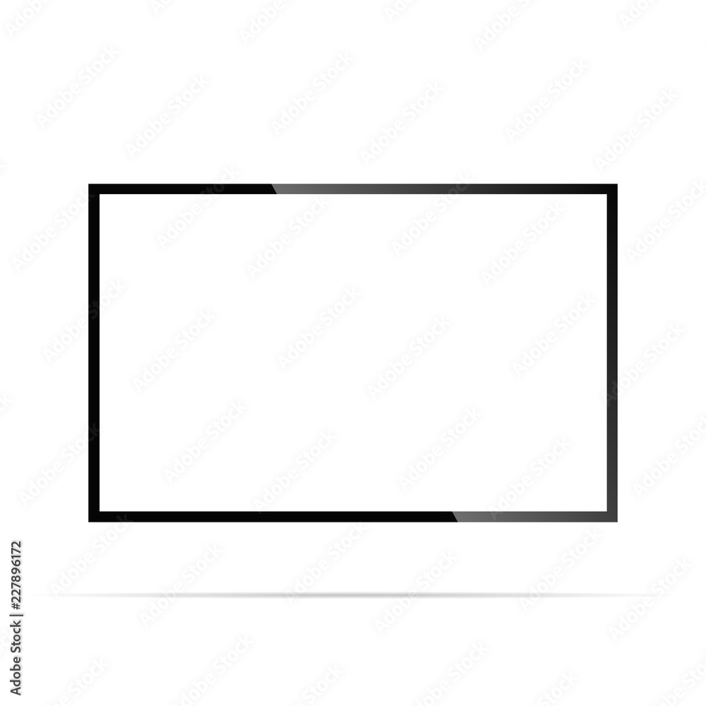 Realistic tv screen mock up