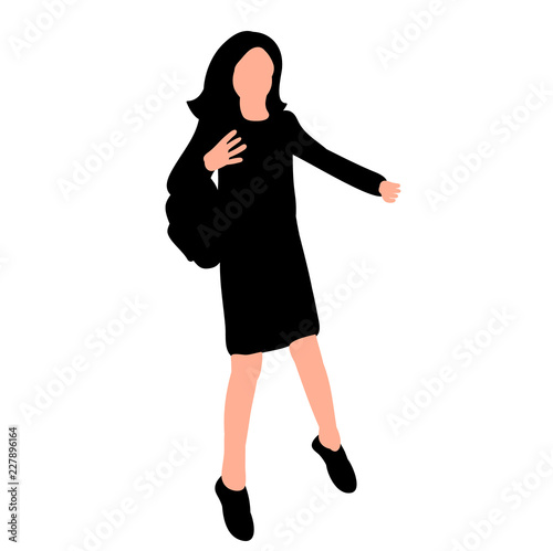 silhouette girl jumping