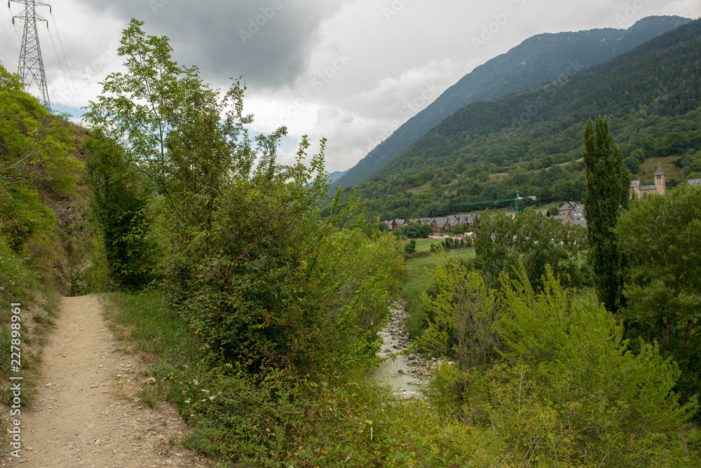 Road through vielha in the valley of aran Road through vielha in the valley of aran
