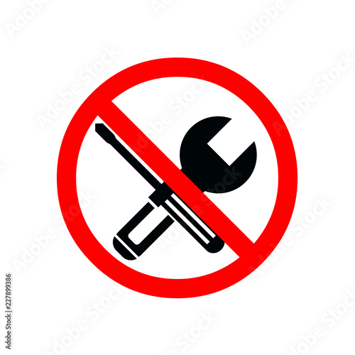 repair tool icon  hammer and snipper mechanical service