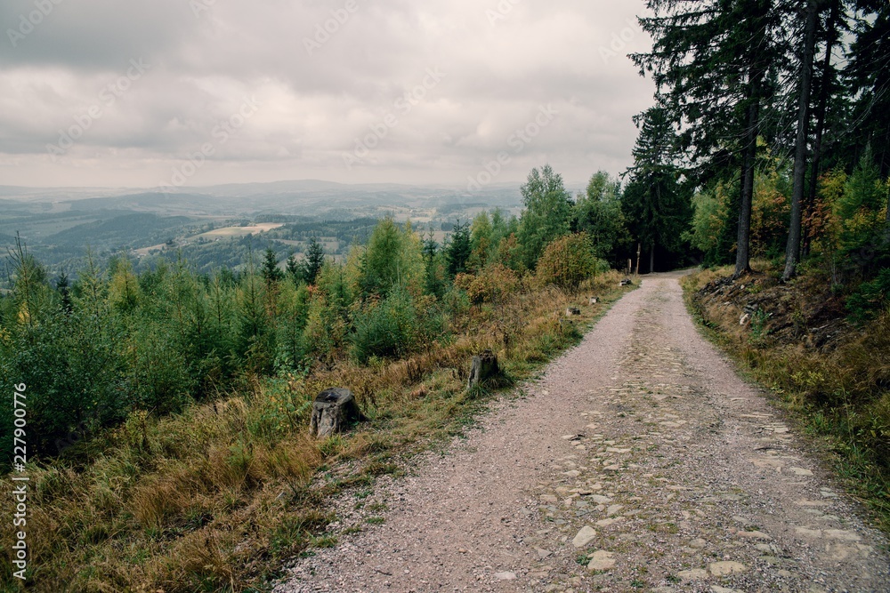Path in Krkonose Mountains in Czech republic. Path in Krkonose Mountains in Czech republic.