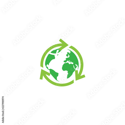 World recycle logo or icon design template