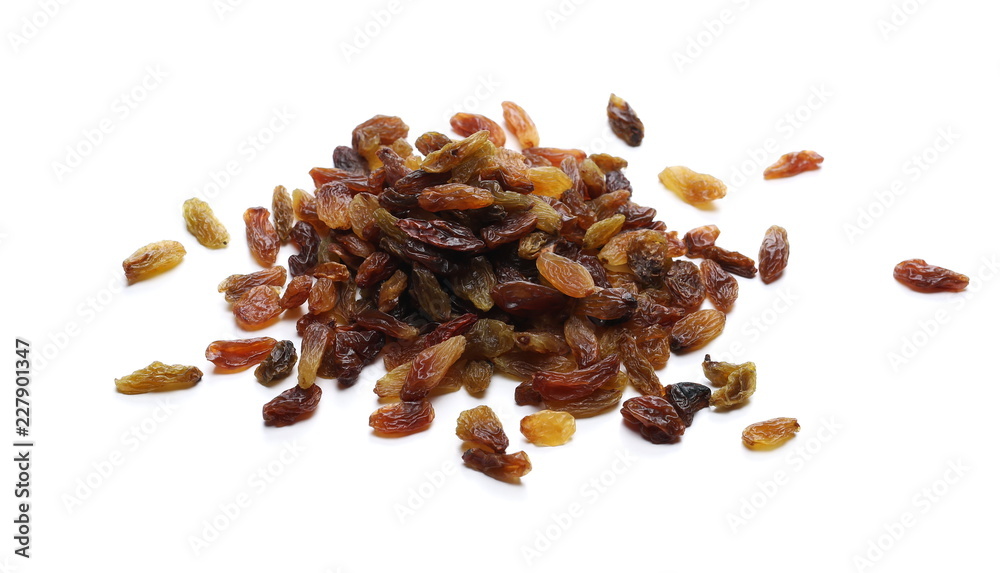 Obraz premium Raisins isolated on white background