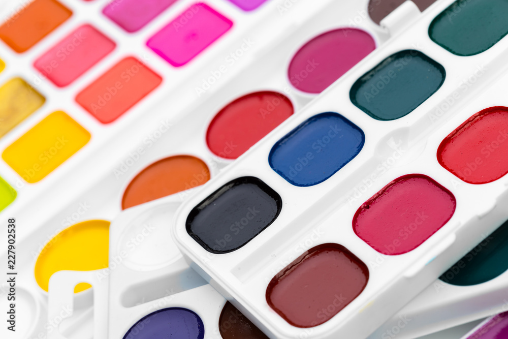 Set of watercolor paints Set of watercolor paints