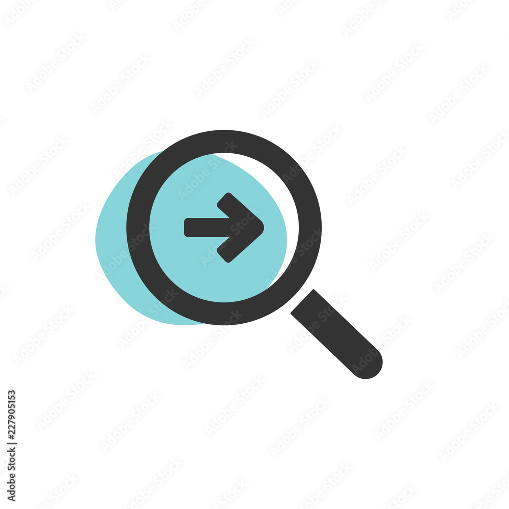 Magnifying glass looking for a way isolated web icon Magnifying glass looking for a way isolated web icon