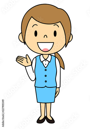 女性 Ol 事務員 ご案内 立ち姿 水色の制服 Stock イラスト Adobe Stock 女性 Ol 事務員 ご案内 立ち姿 水色の制服 Stock イラスト Adobe Stock