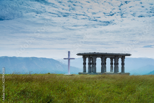 Cross and Mountains