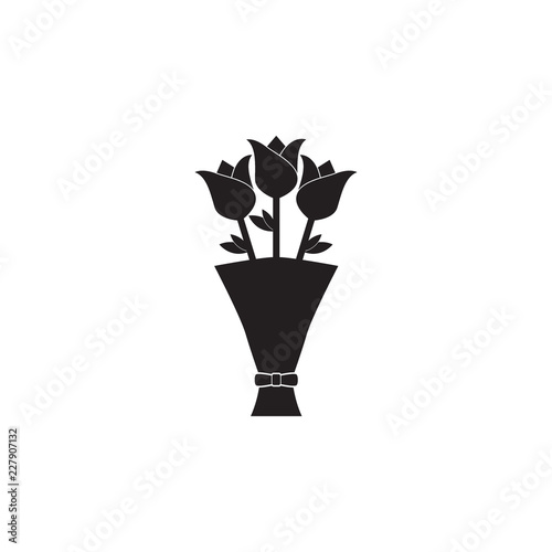 Flower bouquet vector icon