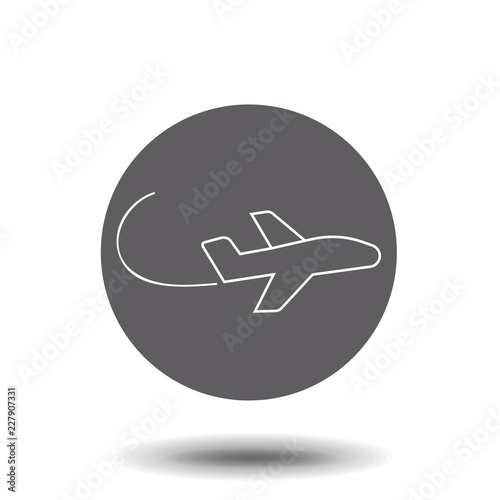 Airplane icon in thin outline style. Aviation transportation take-off travel passenger. Vector Icon Isolated on White Background. Trendy flat ui sign design, graphic pictogram. Free Download Airplane icon in thin outline style. Aviation transportation take-off travel passenger. Vector Icon Isolated on White Background. Trendy flat ui sign design, graphic pictogram. - GFXLoad