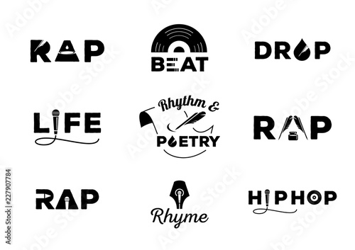 hip hop element with word design