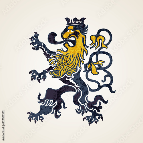 Creative Abstract Lion Logo Design Illustration