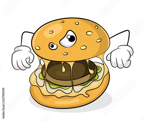 Fast food unhealthy eating concept bad hamburger