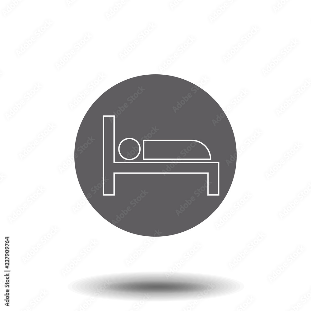 bed icon vector icon. Simple element illustration. Man on bed symbol design. Can be used for web and mobile. bed icon vector icon. Simple element illustration. Man on bed symbol design. Can be used for web and mobile.
