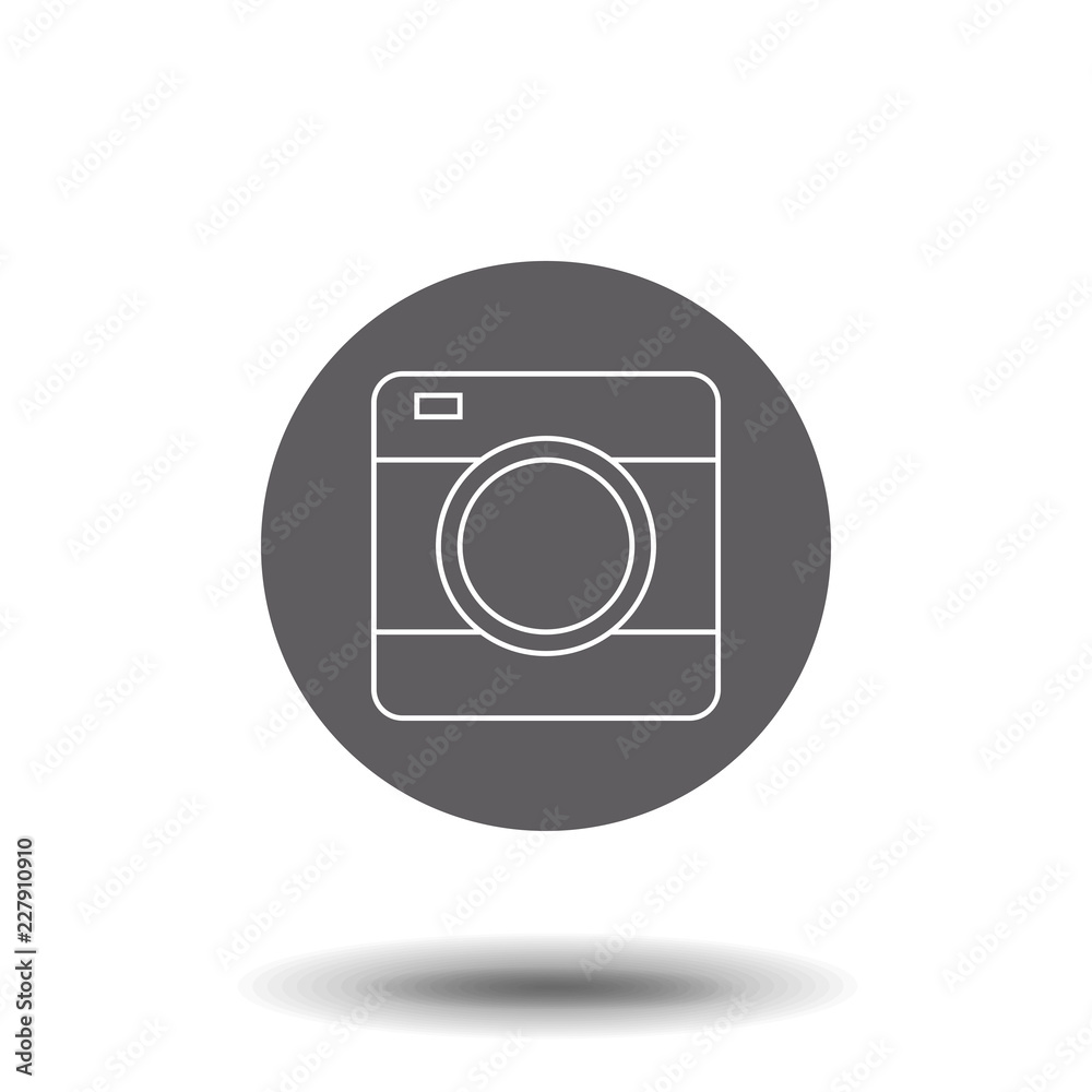 Camera vector icon. Photo line vector icon for websites and mobile minimalistic flat design. Outline Vector Icon Isolated on White Background. Trendy flat ui sign design, graphic pictogram. Camera vector icon. Photo line vector icon for websites and mobile minimalistic flat design. Outline Vector Icon Isolated on White Background. Trendy flat ui sign design, graphic pictogram.