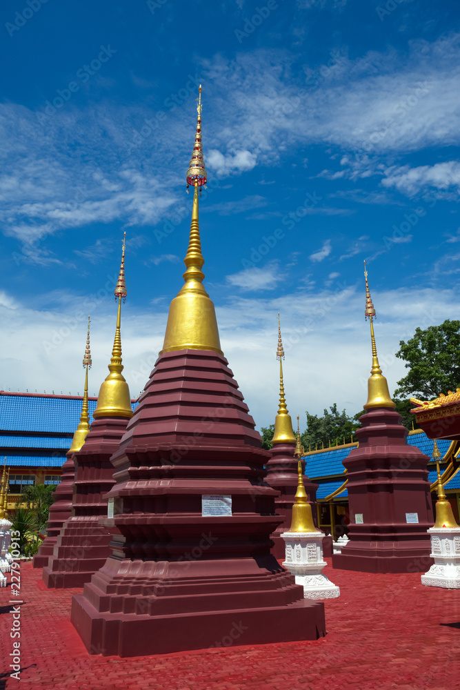 Naklejka premium The most beautiful temple in Sukhothai Wat Pipat Mongkol temple
