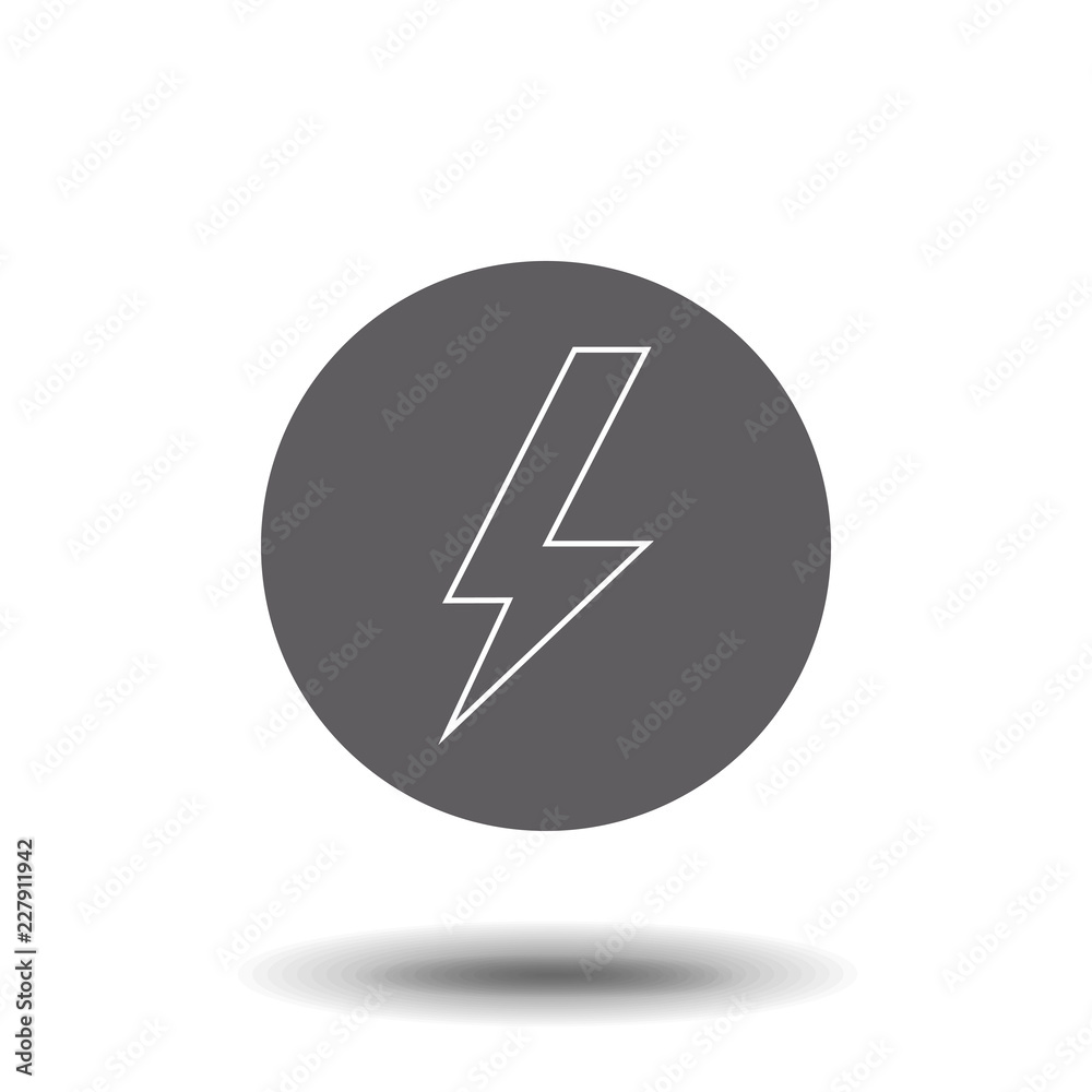 lightning line Icon vector. Simple flat symbol. Perfect Black pictogram illustration on white background. lightning line Icon vector. Simple flat symbol. Perfect Black pictogram illustration on white background.