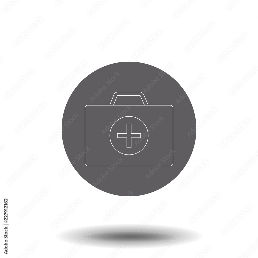 Medical box line icon, Vector on white background Medical box line icon, Vector on white background