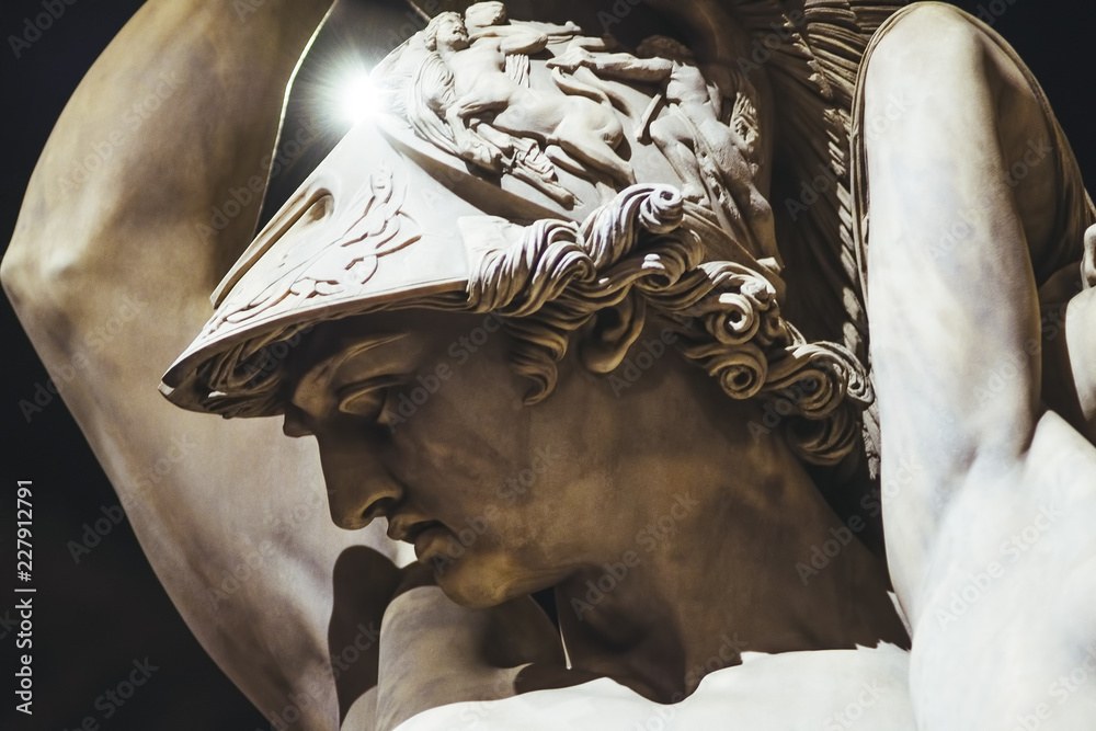 Φωτογραφία The sculpture the Rape of Polissena by the sculptor Pio Fedi 1865, is located in Florence, at the center of the Loggia dei Lanzi, Piazza della Signoria