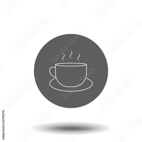 Coffee cup line icon, outline vector sign, linear pictogram isolated on white. Symbol, logo illustration