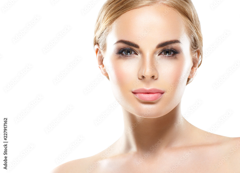Beautiful eyes lashes woman with blonde hair beautiful and healthy skin woman Beautiful eyes lashes woman with blonde hair beautiful and healthy skin woman