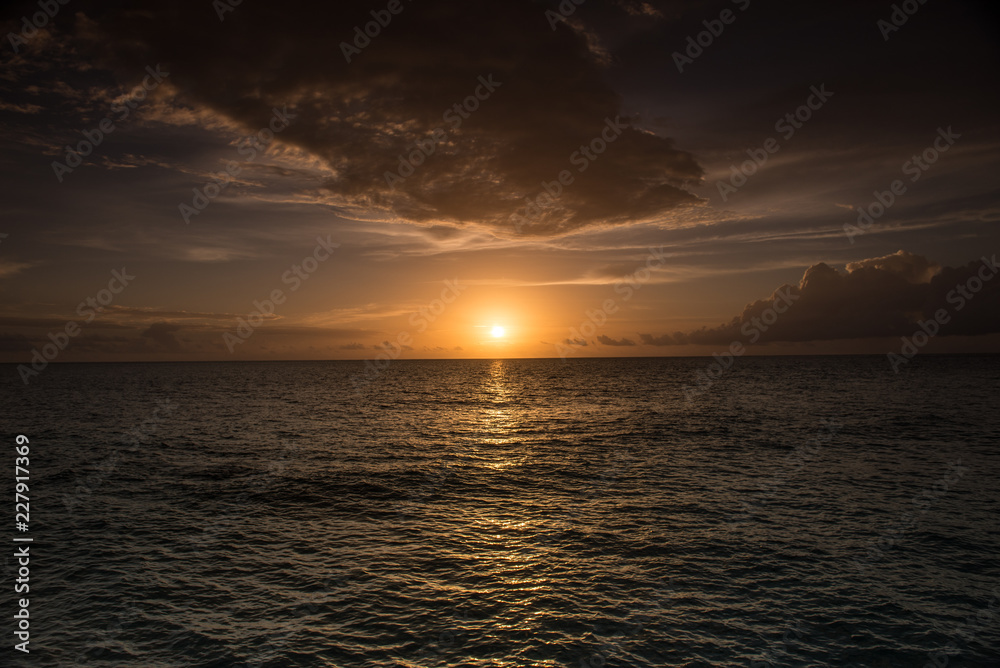 Sunset over the Sea in Maldives