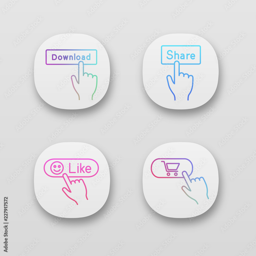 Click app icons set Click app icons set