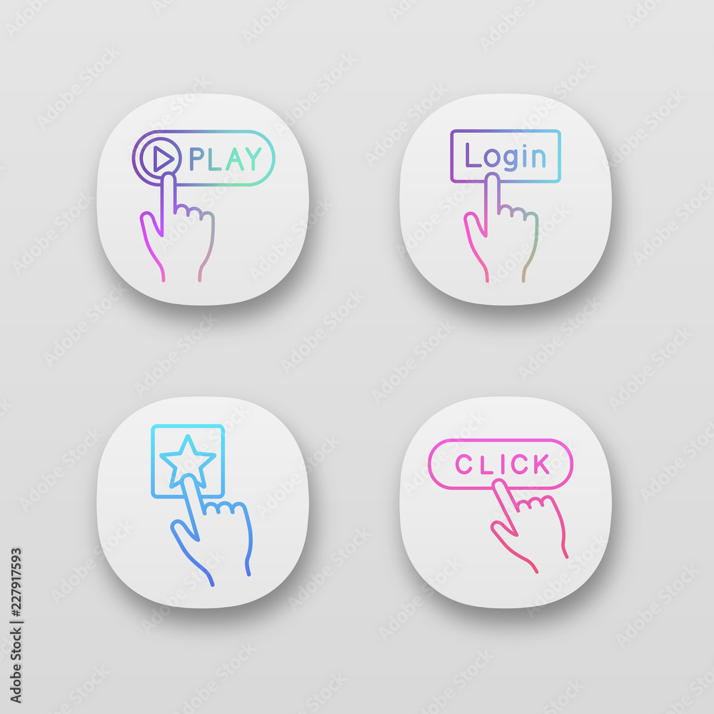Click app icons set Click app icons set