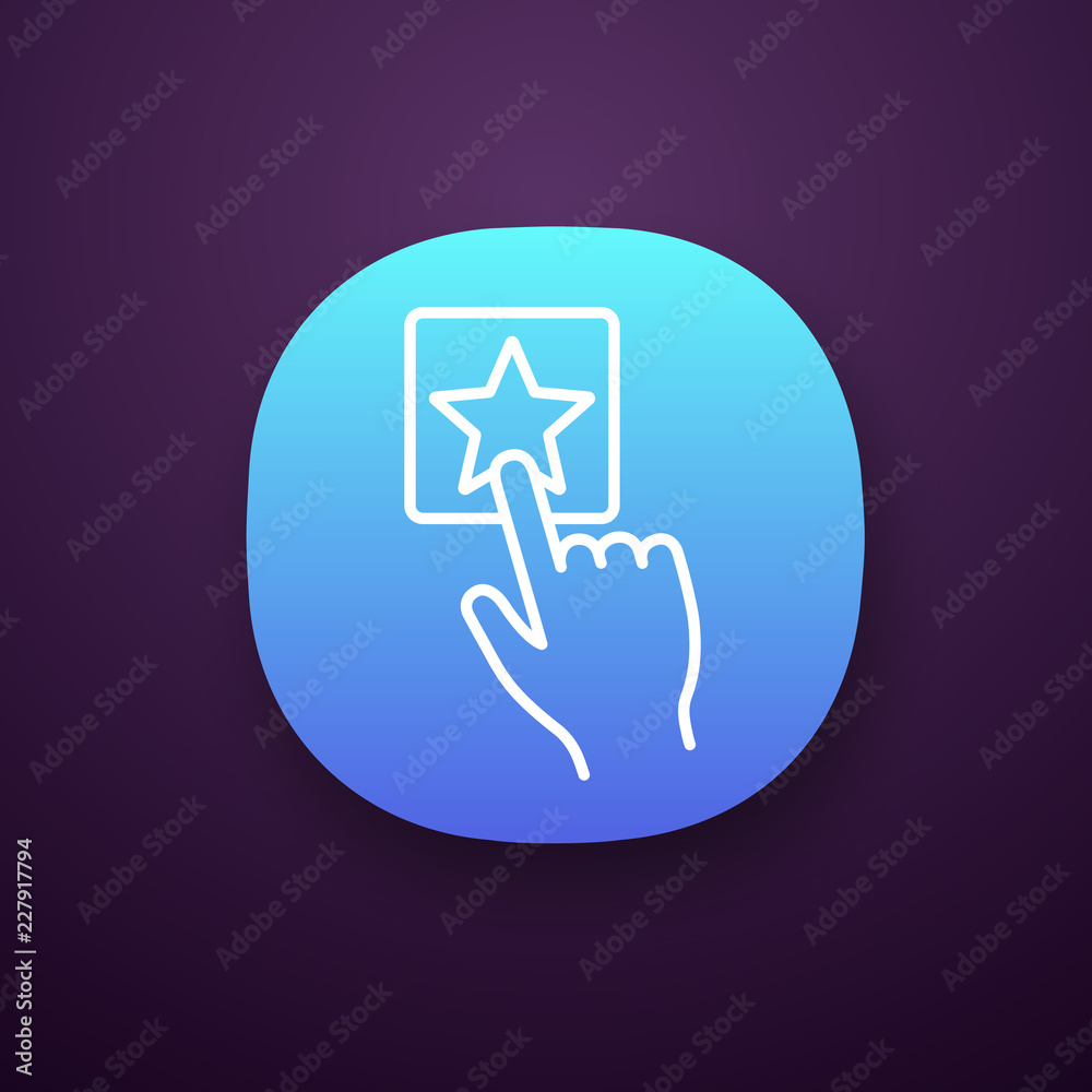 Add to favorite button click app icon Add to favorite button click app icon