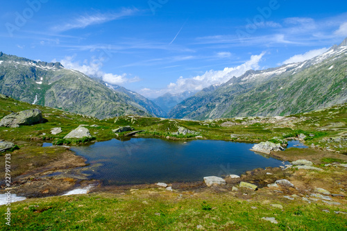 Lake in Switzerland mountains, near Grimsel pass © Anton Gvozdikov