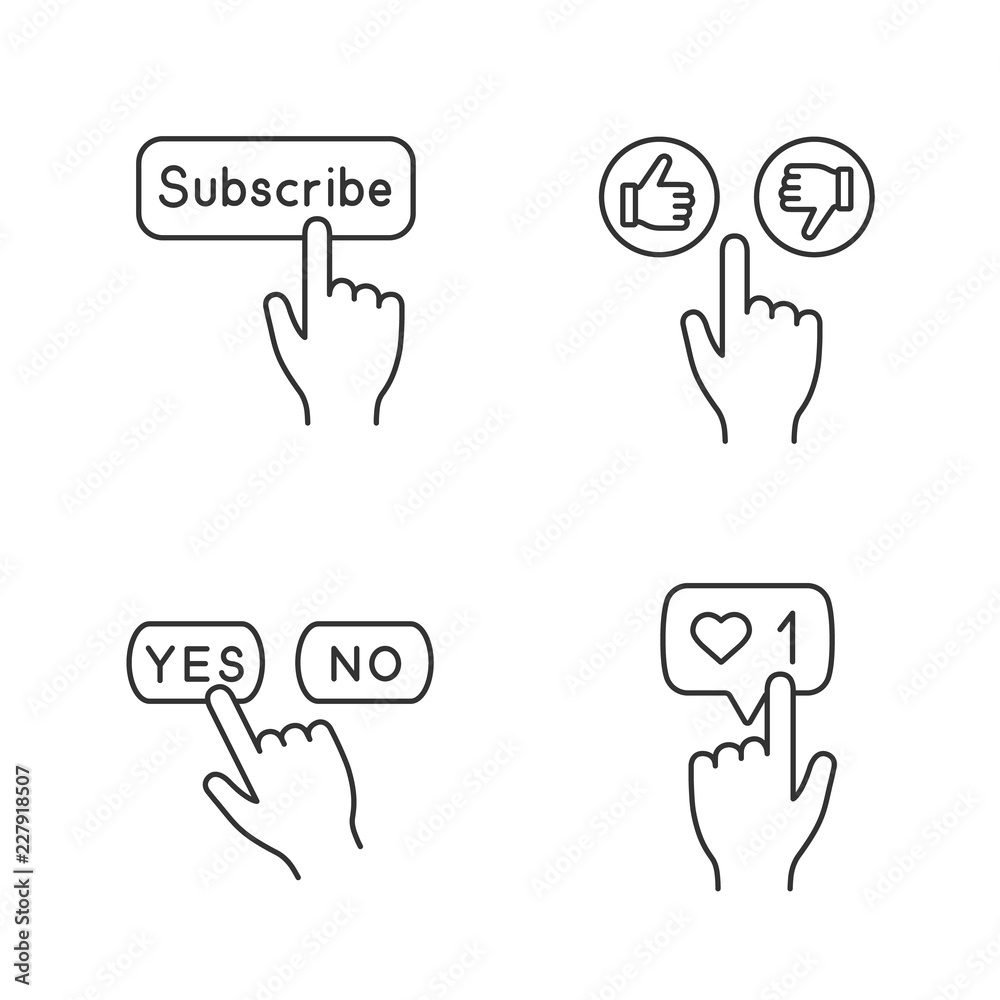 Obraz premium App buttons linear icons set