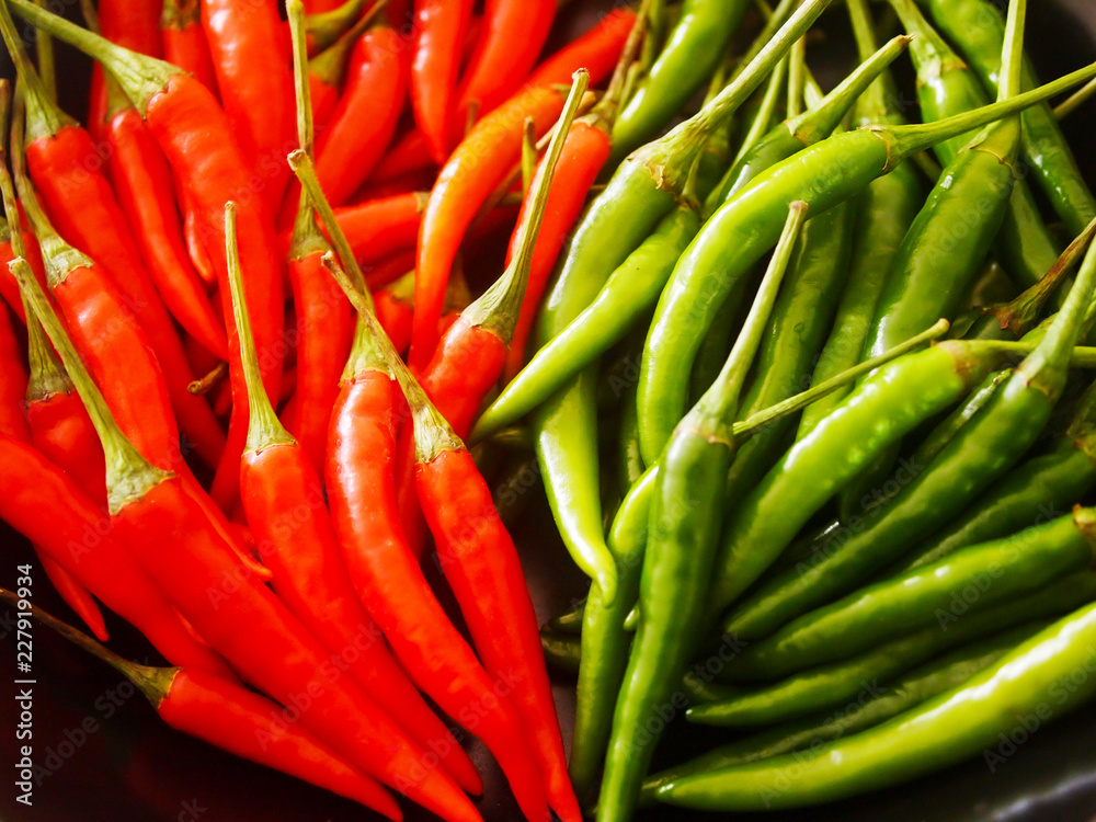 red chili and green chili red chili and green chili